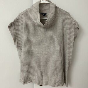 EILEEN FISHER Sweater Womens sz 1X Gray wool Turtleneck Italian Yarn Minimalist